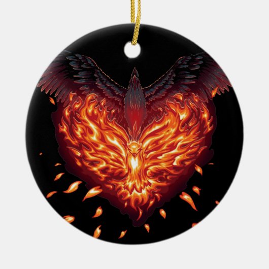 Een hart geboren keramisch ornament (Voorkant)