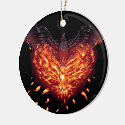 Een hart geboren keramisch ornament (Links)