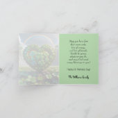 Een hart gemaakt van shamrocks onder de regenboog feestdagen kaart (Binnen)