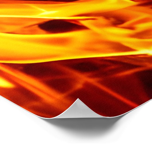 Een hart in een hellevuur poster (Hoek)