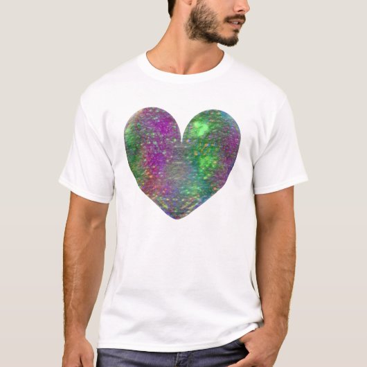 Een hart in kleur t-shirt (Voorkant)