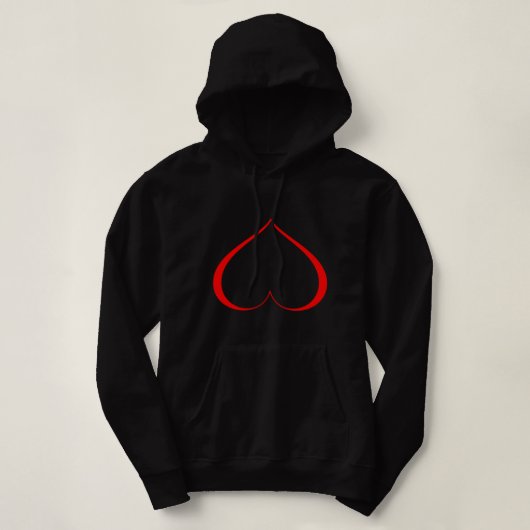 EEN HART IN NOOD Rood Hoodie (Design voorkant)