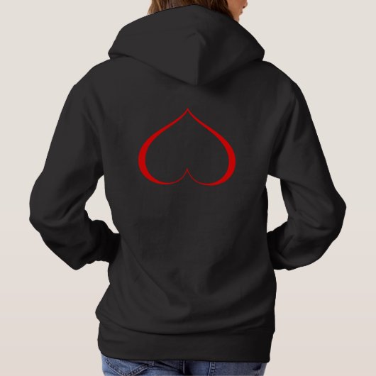 EEN HART IN NOOD Rood Hoodie (Achterkant)