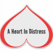 EEN HART IN NOOD Rood Sticker (Voorkant)