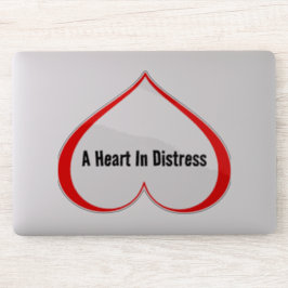 EEN HART IN NOOD Rood Sticker