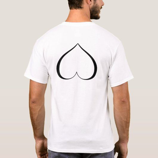 EEN HART IN NOOD zwart T-shirt (Achterkant)