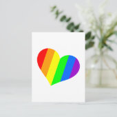 Een hart in regenboogkleuren briefkaart (Staand voorkant)
