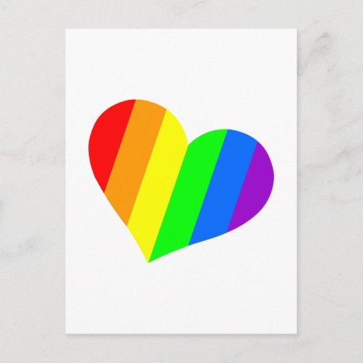 Een hart in regenboogkleuren briefkaart (Voorkant)