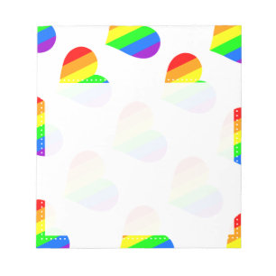 Een hart in regenboogkleuren notitieblok