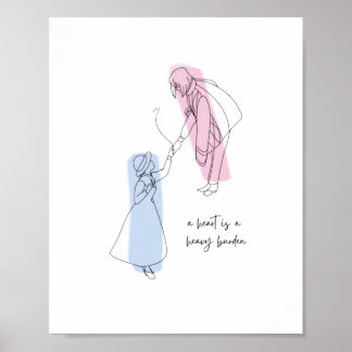 een hart is een zwaar belastend , minimaal ontwerp poster