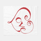 Een hart van de liefde in het rood fleece deken (Voorkant (Horizontaal))