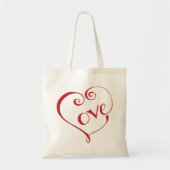 Een hart van de liefde in het rood tote bag (Voorkant)