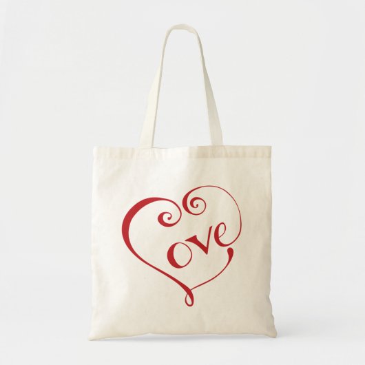 Een hart van de liefde in het rood tote bag (Voorkant)