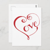 Een hart van de liefde op het Rode Plein Briefkaart (Voorkant / Achterkant)