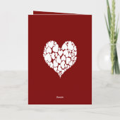 Een Hart Van Hart Romantisch Design Monochroom Wit Kaart (Achterkant)
