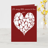 Een Hart Van Hart Romantisch Design Monochroom Wit Kaart (Gele Bloem)