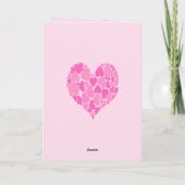 Een Hart Van Hart Romantisch Design Pastelroze Kaart (Achterkant)