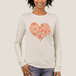 Een Hart Van Hart Romantisch Ontwerp Pastel Perzik Tri-Blend Shirt