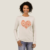 Een Hart Van Hart Romantisch Ontwerp Pastel Perzik Tri-Blend Shirt (Voorkant)