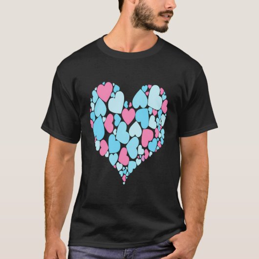 Een hart van hart transmasculine trots op liefde t-shirt (Voorkant)