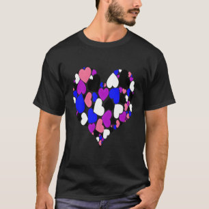 Een hart van harten GenderFluid trots op liefde T-shirt