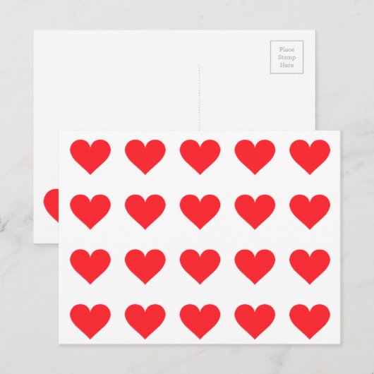 Een hart van liefde en genegenheid briefkaart (Voorkant / Achterkant)