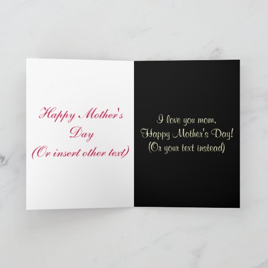 Een hart van moeder kaart (Binnen)