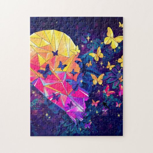 Een Hart Van Vlinders Legpuzzel (Verticaal)