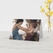 Een hart verdedigen tegen Eros Bougereau Kaart (Gele Bloem)