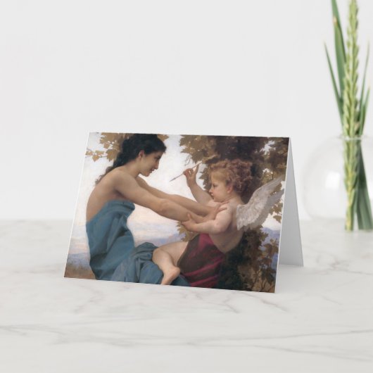 Een hart verdedigen tegen Eros Bougereau Kaart (Voorkant)