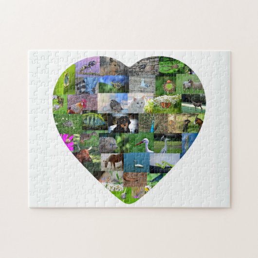 Een hart voor dieren legpuzzel (Horizontaal)