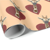 Een hart voor Giraffes Cadeaupapier (Rol Hoek)