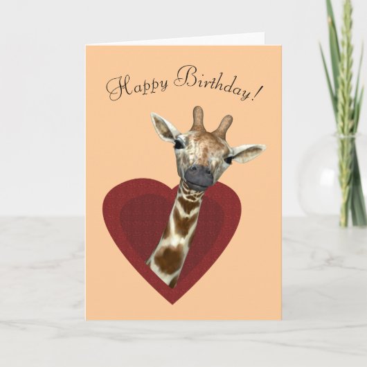 Een hart voor Giraffes Kaart (Voorkant)