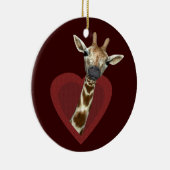 Een hart voor Giraffes Keramisch Ornament (Rechts)