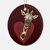 Een hart voor Giraffes Keramisch Ornament (Links)