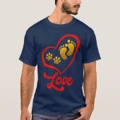 Een hart voor honden Dierenliefde Hondeneigenaar P T-shirt (Voorkant)
