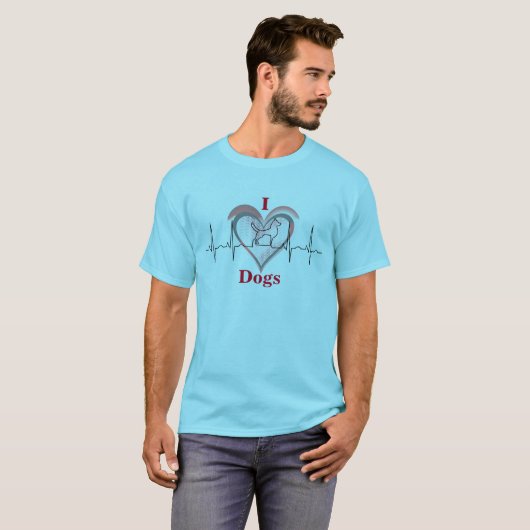Een hart voor honden t-shirt (Voorkant volledig)