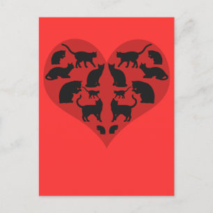 een hart voor katten briefkaart
