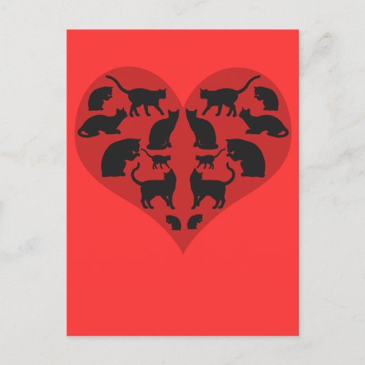 een hart voor katten briefkaart (Voorkant)