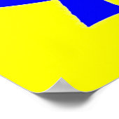 een hart voor Oekraïne in het geel Poster (Hoek)