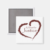 Een hart voor rechtvaardigheid magneet (Voorkant / Achterkant)