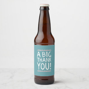 Een hartelijk dank voor het bierflessenetiket beda bier etiket
