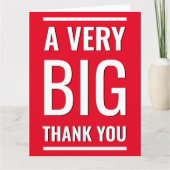 Een Hartelijke Bedankt Rood Minimalistisch Grote T (Voorkant)