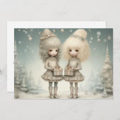 Een hartelijke kerstboodschap feestdagenkaart (Voorkant / Achterkant)