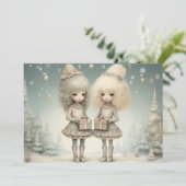 Een hartelijke kerstboodschap feestdagenkaart (Staand voorkant)