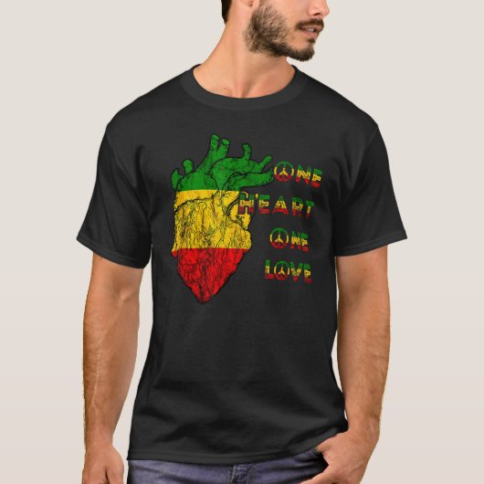 Eén harteloze liefhebber van Rasta Reggae Peace Ra T-shirt (Voorkant)
