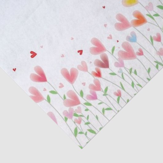 Een hartenveld tissuepapier (Detail)