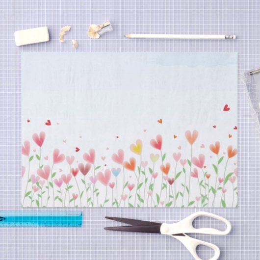 Een hartenveld tissuepapier (Craft)