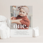 Eén hartfoto voor eerste verjaardag kaart