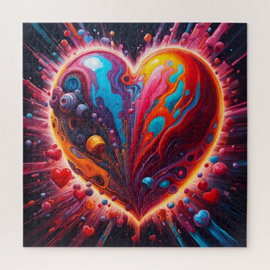 Een hartslag legpuzzel (Verticaal)